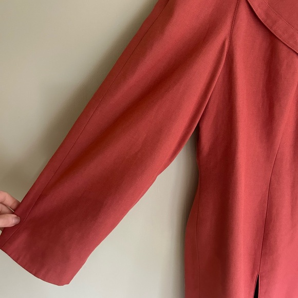 VINTAGE APART Oversized Trench Coat Double Breasted Lagenlook Artsy Whimsy Sz 24 - Picture 9 of 16